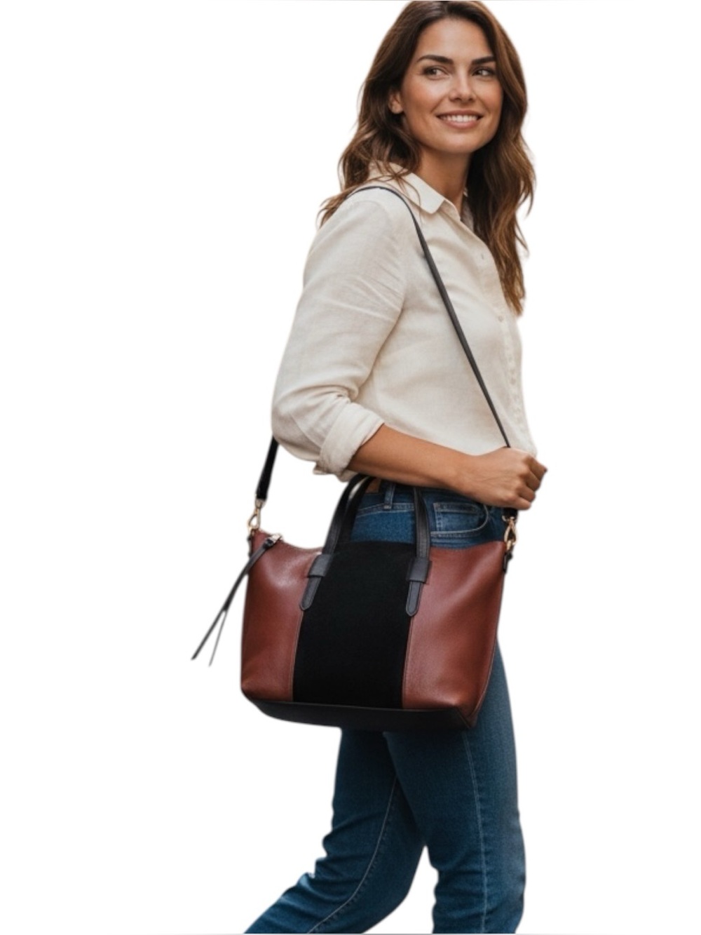 Fossil Skylar Satchel Crossbody Leather Handbag